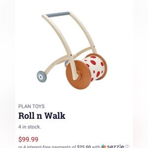 Plantoys roll n walk walker